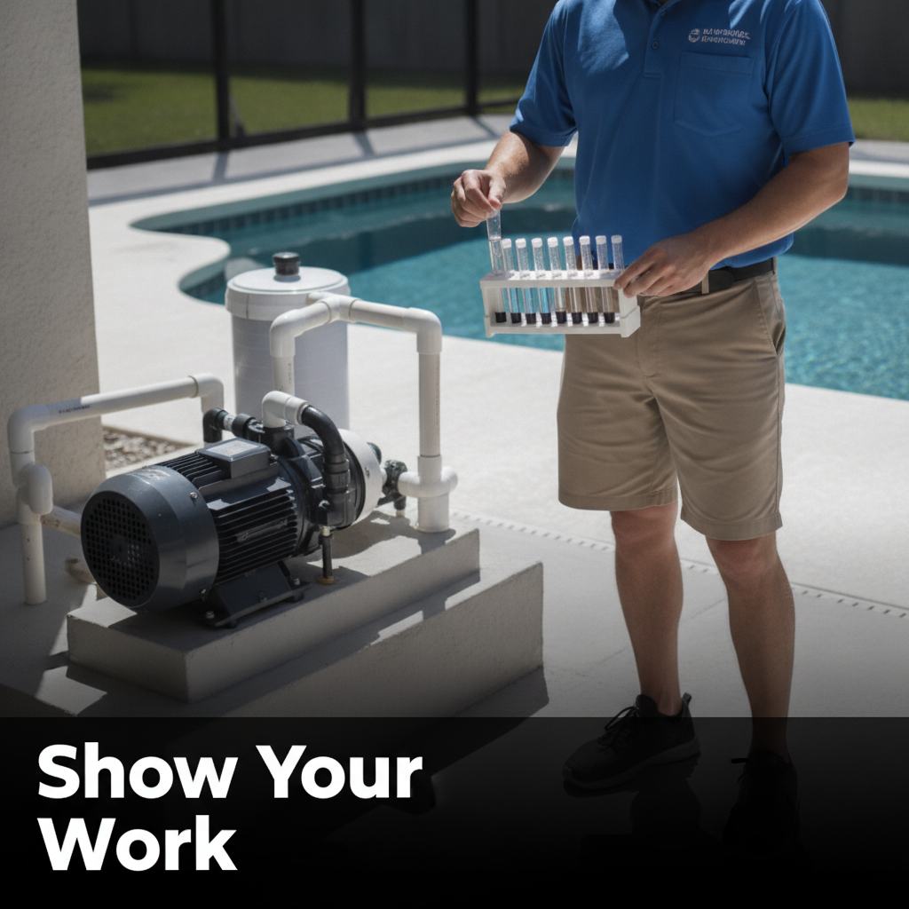 What a Pool Service Report to a Customer Should Actually Include